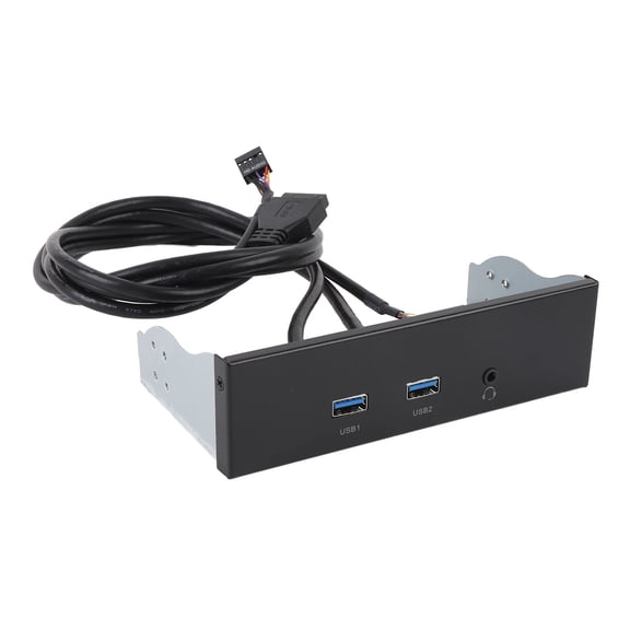 Suodoka USB 3.2 GEN1 Front Panel 5.25 Inch / 13.3 cm Hub Adapter, 3 Port 19 Pin Optical Drive Expansion with Sound Cable for Desktop PC Support Windows 7 8 10 11 LINUX Iron Material Fast Speed