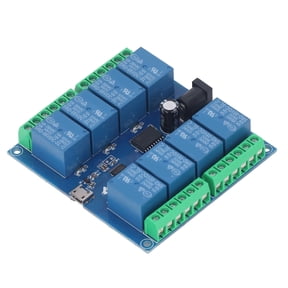 Suodoka USB Drive Free Relay Module 8 Channel 5V Stable Intelligent Control Relay Board for Mechatronics, Plug and Play Computer Smart Switch, 1 Pack