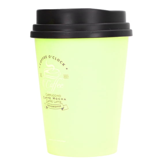 Suodoka USB Mini Humidifier, 300ml Coffee Cup Portable Quiet Auto-Off, Compact Space Saving Humidifier for Car Home Office, Green Air Moisture Control
