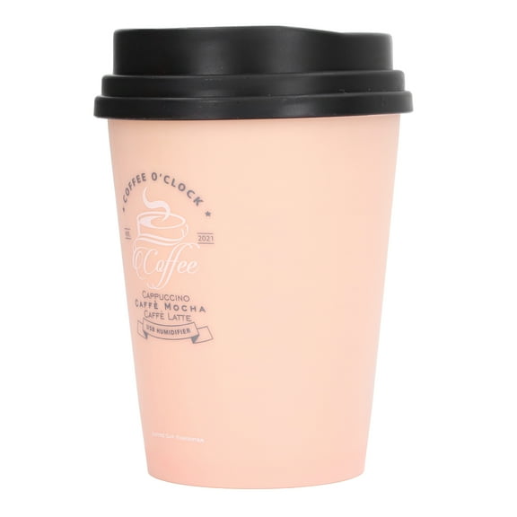 Suodoka USB Mini Humidifier, 300ml Coffee Cup Portable Quiet Auto-Off, Compact Space Saving Humidifier for Car Home Office, Pink Air Moisture Control