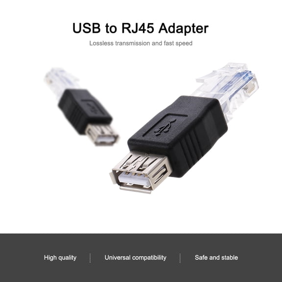 Suodoka USB to RJ45 Adapter USB2.0 Female to Ethernet RJ45 Male Plug Adapter Connector