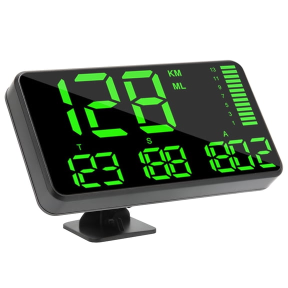 Suodoka Universal Black Car Head Up Display GPS Satellite Speed Measurement Digital Altitude Fatigue Driving Alarm USB Power Supply Dash Mount for All Vehicles