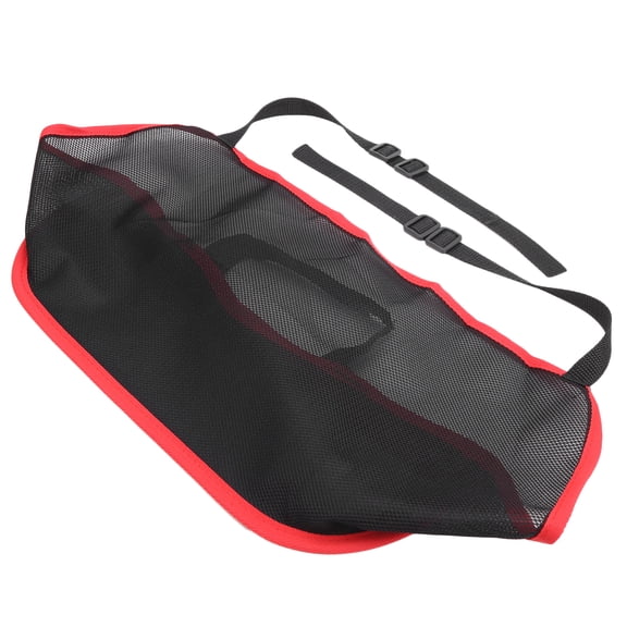 Suodoka Universal Car Net Pocket Holder Between Seats Mesh Storage Bag Pet Barrier Auto Interior Organizer Black Color with Red Edge 9.4 inches / 24 cm