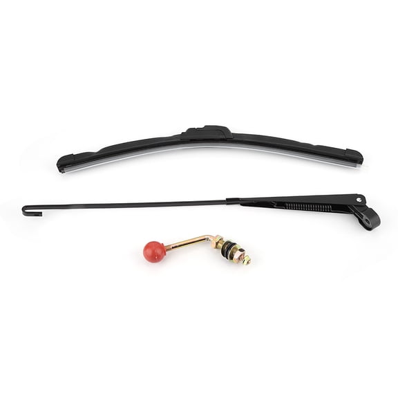 Suodoka Universal UTV Manual Hand Operated Windshield Wiper Blade Kit, 15.7 Inches / 400 mm Blade and 17.7 Inches / 450 mm Arm, Replacement Parts