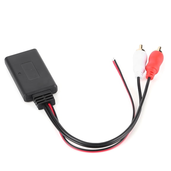 Suodoka Universal Wireless Bluetooth 2 RCA AUX Cable Audio Adapter Module Car Radio Wiring Connector for Seamless Music Streaming (10.2 inches / 26.0 cm)