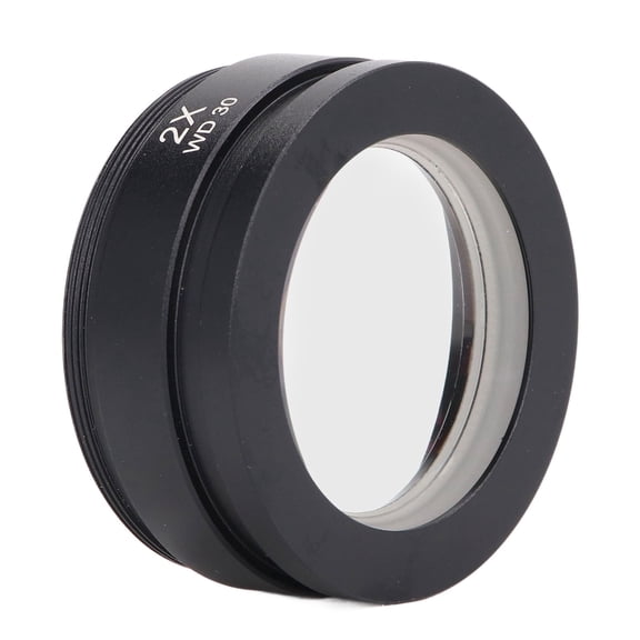 Suodoka WD30 Auxiliary Objective Lens, Aluminium Alloy 2X Magnification Accessory for Stereo Microscope, 3.15 inches / 8.00 cm