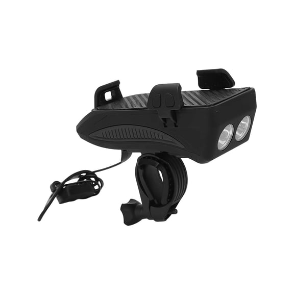 Suodoka Waterproof Bicycle Headlight Front Light USB Rechargeable Bike Light with Horn Phone Holder for Night Riding 400 Lumens 130 Decibels Black 2000mAh Battery Universal Fit Commuter Accessories