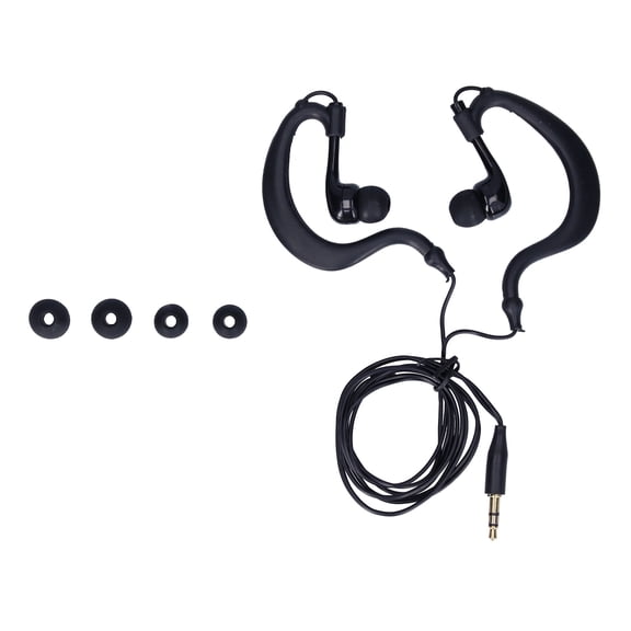 Suodoka Waterproof Bone Conduction Swimming Headphones with 3.5mm Plug, IP68 Underwater Earbuds and Replaceable Earplugs for Surfing, Running, and Sports (Black, 31.5 inches / 80 cm)