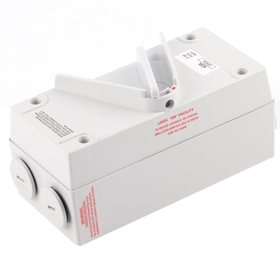 Suodoka Waterproof Isolation Switch, 3-Phase 4-Stage Weatherproof Isolating Switch Manual Outdoor Dustproof Industrial Switch AC440V 63A (7.1 x 3.9 x 3.5 inches / 18.0 x 10.0 x 9.0 cm)