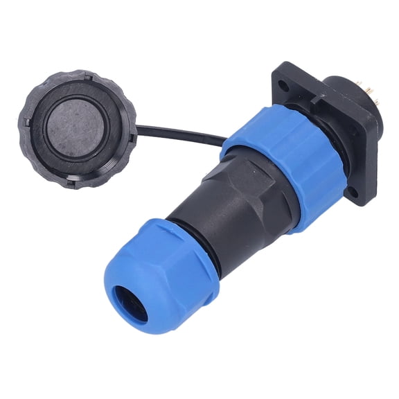 Suodoka Waterproof Power Connector Square Aviation Plug Socket Welding Industrial Adapter 250V 5A SP20 8-Pin Cable-to-Wire Male Female Kit 0.9 Inch Heavy Duty