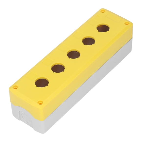 Suodoka Waterproof Push Button Box Control Station Case Switch Shell 5 Holes 9.84in/25cm for Equipment Electrical Enclosure Heavy Duty Industrial Quality with ABS and PC Materials Included Screws