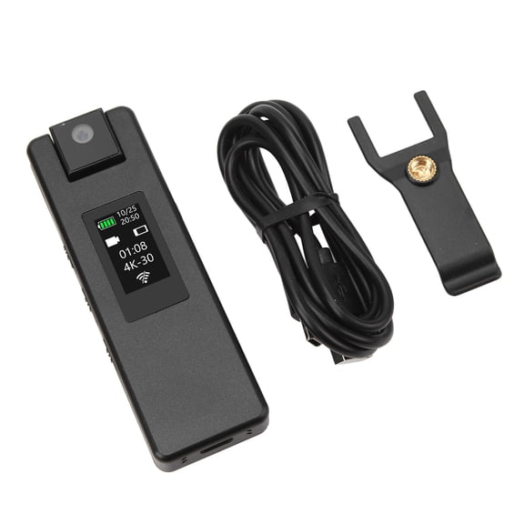 Suodoka WiFi Body Camera 4K HD Motion Detection 1500mAh 180 Degree Rotation Small Clip-on Video Camera for Riding and Office (5.12 inches / 13 cm)