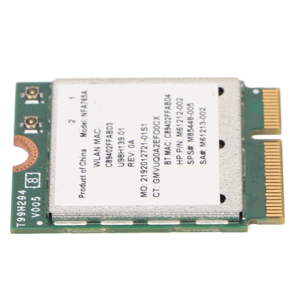 Suodoka WiFi6 Network Card 2400mbps High Speed M.2 Key E Bluetooth 5.2 802.11ac Ax 2.4G 5G NIC Adapter for Win 10 11. Includes Bracket and Screws, Compact Size 7.00 inches / 17.78 cm for Easy Setup
