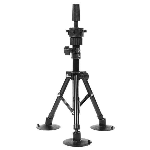 Suodoka Wig Head Stand Mannequin Tripod Hairdressing False Head Mold Stand Bracket Black 23.6 inches