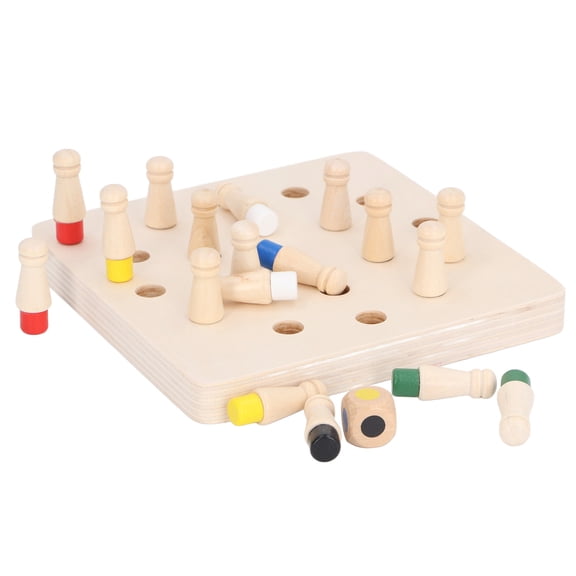 Suodoka Wooden Memory Chess Board Game, Early Educational Concentration Training Matching Game Toy for Kids (6.3 inches / 16 cm)