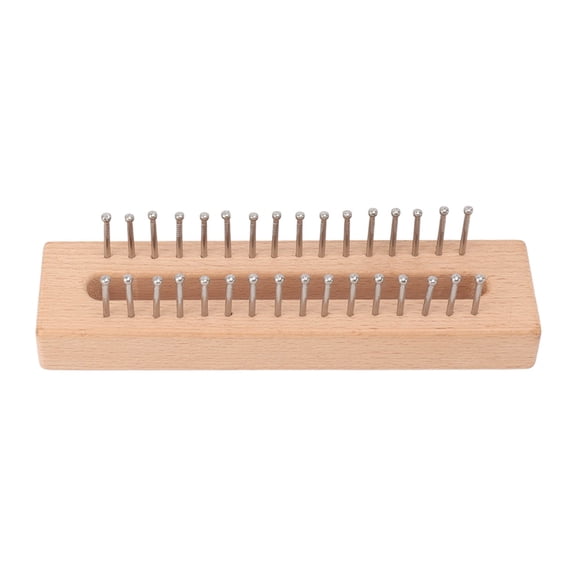Suodoka Wooden Square Knitting Loom Board DIY Craft Weaving Tool Set for Scarves Hats and Toys, Premium Beech Wood Knitting Accessories for Beginners and Professionals, 10.63 inches / 27 cm Length