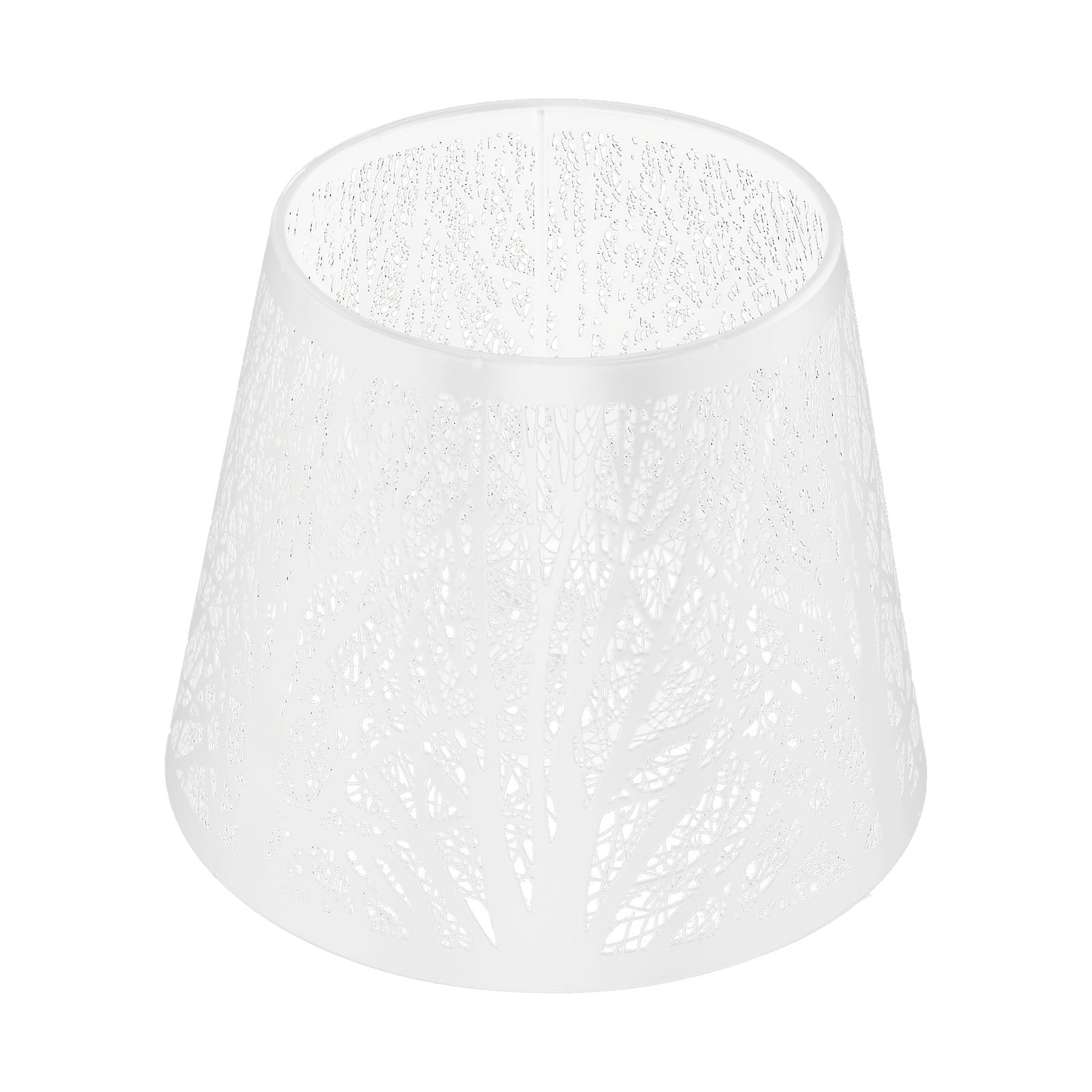 Suodoka Wrought Iron Lampshade Carved Forest Tree Shaped E27 Mini Lamp Shade for Table Lamp Bedroom Bedside Decor White (19x15x13 cm / 7.48x5.91x5.12 in)