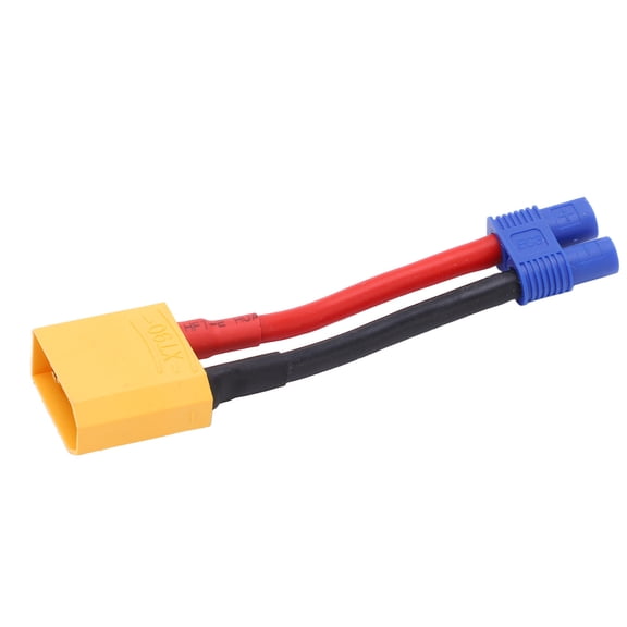 Suodoka XT90 Male to EC3 Female Cable Wire Connector Reusable Ends Safe Shell 12AWG 3.7 inches Length XT90 Male Plug for RC Car and Aircraft Model Toy Replacement Parts and Accessories Set