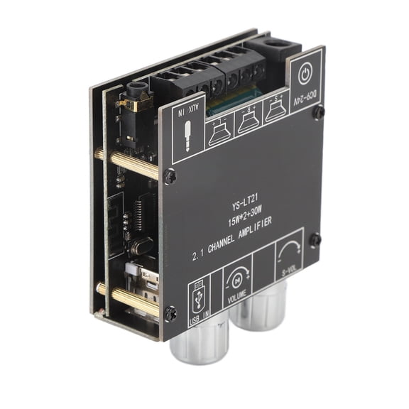Suodoka YS-LT21 Bluetooth 5.1 Digital Amplifier Board Module 2.1 Channel 15W+15W+30W Audio Power Amplifier Component for Home Theater Speakers 4.3x2.8x2.0 inches / 11x7x5 cm