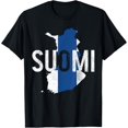 thumbnail image 1 of Suomi Finland Finnish Flag Finn Sisu Souvenir Vintage T-Shirt, 1 of 4