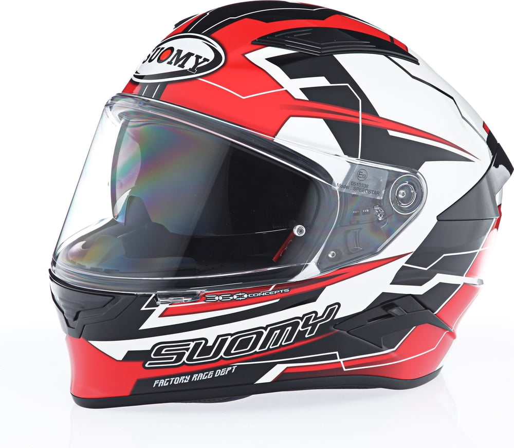 Suomy Speedstar Camshaft Motorcycle Helmet Black/White/Red