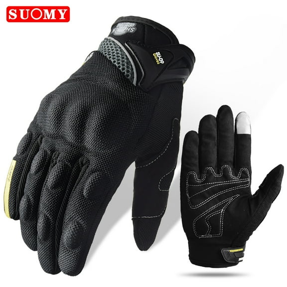 Suomy Summer Breathable Full Finger Motorcycle Gloves Wear-resistant Touch Screen Moto Biker Gloves Motocross Racing Luvas Moto
