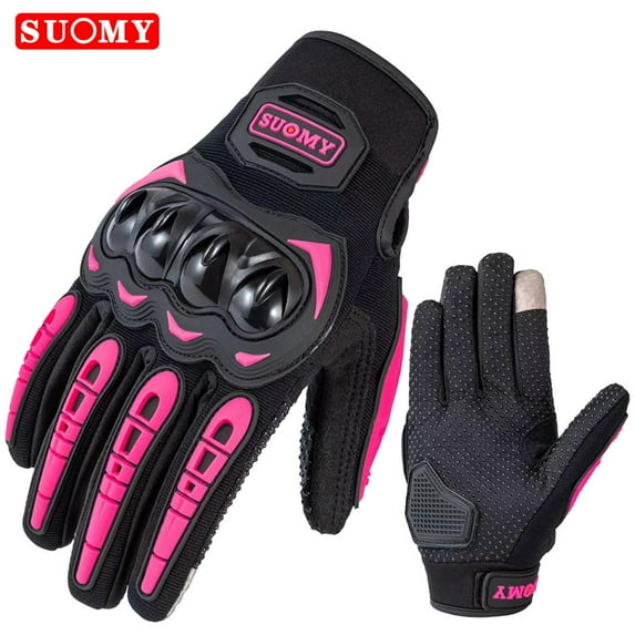 Suomy Summer Breathable Full Finger Motorcycle Gloves Wear-resistant Touch Screen Moto Biker Gloves Motocross Racing Luvas Moto