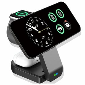 Suonee 3-in-1 Docking Station with USB Type-C Cable for iPhone & Apple Watch, Black
