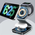 thumbnail image 1 of Suonee 3-in-1 Magnetic Wireless Aluminum Alloy Charging Station for iPhone & AirPods, Black, 1 of 14