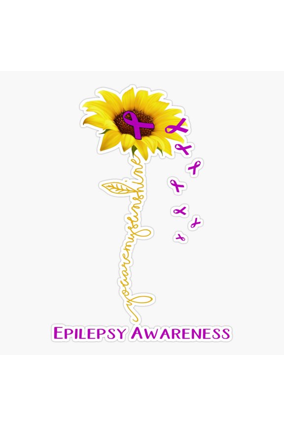 Suower You Are My Sunshine Epilepsy Awareness Er, Phone Decal Water Bottle Stickers Car Decals, Funny Birthday Gift