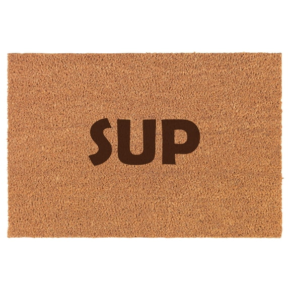 Sup Doormat Brown Natural Coir Rectangular Front Entry Non Slip Door Mat (18 in. x 30 in.)