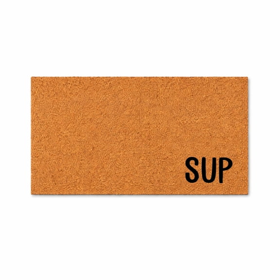 SUP Doormat, Funny Greeting Entryway Door Mat, Indoor Outdoor Welcome Mat (16x24 inches) WoodByStu 1544