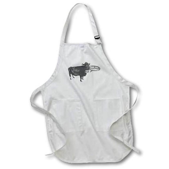 3dRose, Sup My Vegans, Medium Length Apron with Pouch Pockets 22w x 24l
