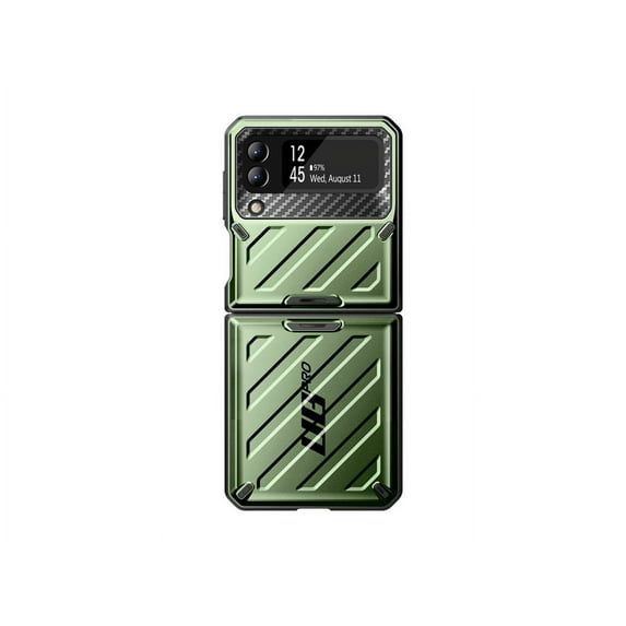 SupCase Unicorn Beetle Pro - Back cover for cell phone - rugged - with belt clip - thermoplastic polyurethane (TPU), polycarbonate - dark green - for Samsung Galaxy Z Flip4