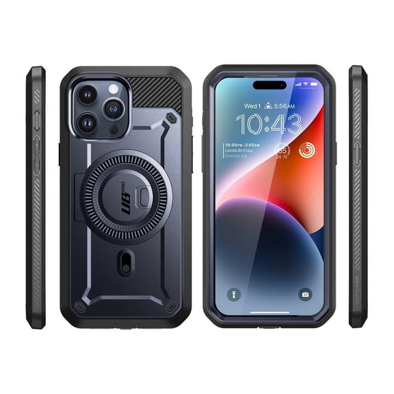 SUPCASE Unicorn Beetle Pro Mag Case for iPhone15 Pro 6.1", Compatible with MagSafe Full Body Rugged Case with Built-in Screen Protector & Kickstand & Belt-Clip (Mountain)