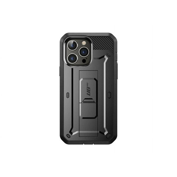 SUPCASE Unicorn Beetle Pro Case for iPhone 14 Pro 6.1", with Built-in Screen Protector & Kickstand & Belt-Clip Heavy Duty Rugged Case (Black)