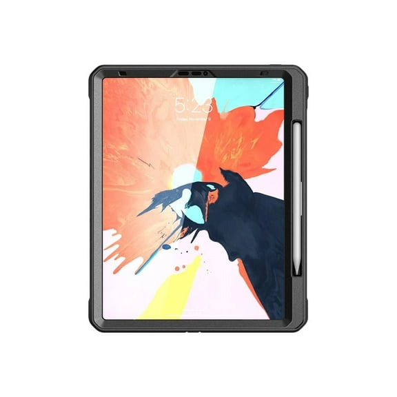 SupCase Unicorn Beetle Pro - Protective case for tablet - rugged - polycarbonate, thermoplastic polyurethane (TPU) - black - 12.9" - for Apple 12.9-inch iPad Pro (4th generation)