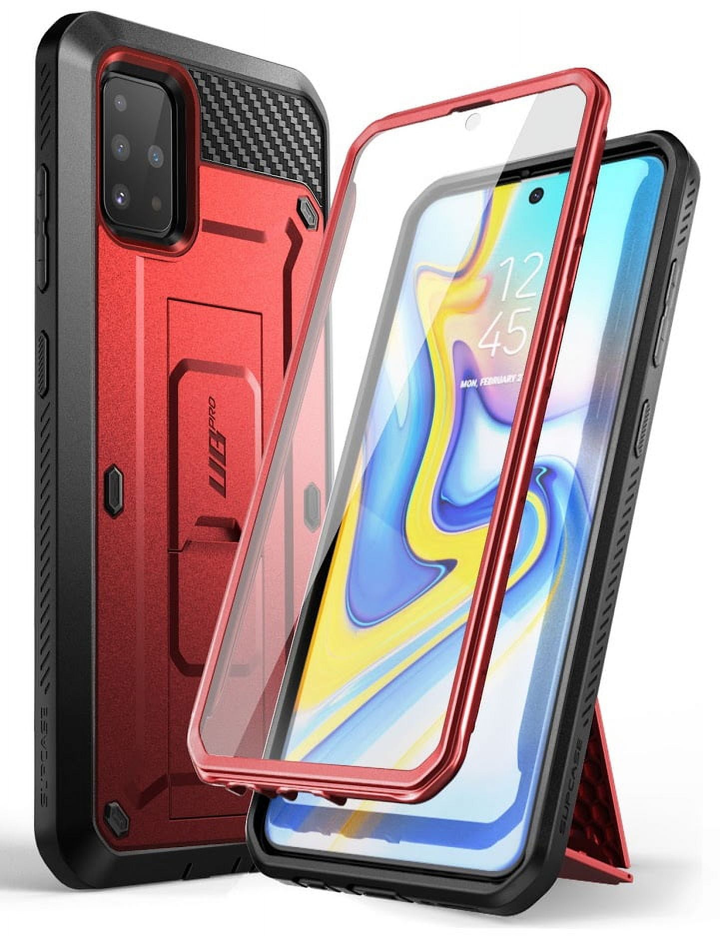 SupCase Unicorn Beetle Pro Series Designed for Samsung Galaxy A51 Case (Not Fit A50), Full-Body Rugged Holster & Kickstand Case with Built-in Screen Protector (Ruddy)