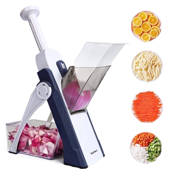 SupMaKin Mandoline Slicer, Vegetable Chopper & Grater - Safe & Effortless Vegetable Slicer, Dicer, Shredder, and Julienne Tool for All Kitchen Cooks