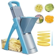 SupMaKin Upgrade Safe Mandoline Slicer Plus, Vegetable Chopper, Potato Slicer, Food Slicer Onion Chopper, Fry Cutter, Veggie Salad Dicer Kitchen Chopping Artifact Gifts Blue