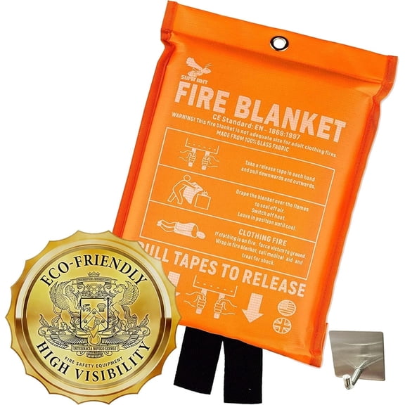 Supa Ant Emergency Fire Blanket, High Visibility, CE Certified, 59", 1 Pack