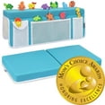 thumbnail image 1 of Supa Ant Toddler Baby Bath Kneeler and Elbow Rest Pad Set, Built-in 5 Pockets Organizer, Blue, 1 of 7
