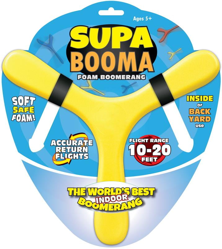 Supa Booma Yellow Returning Foam Boomerang Indoor & Backyard Use