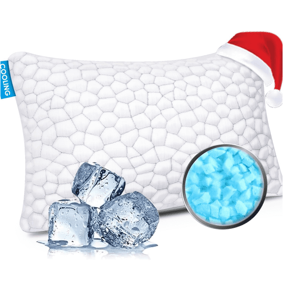 SUPA MODERN Cooling Pillow King Size 1 Pack for Hot Sleepers, Adjustable Cool Bed Pillows for Sleeping, Shredded Memory Foam Pillows, Soft Yet Supportive Pillow for Side, Back, Stomach Sleepers
