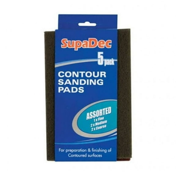 SupaDec Assorted Contour/Sanding Pads (Pack of 5)