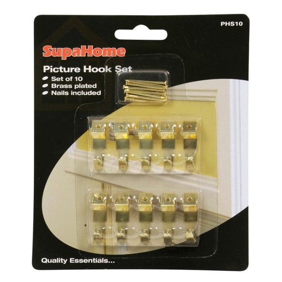 SupaHome Picture Hook Set (Set Of 10)