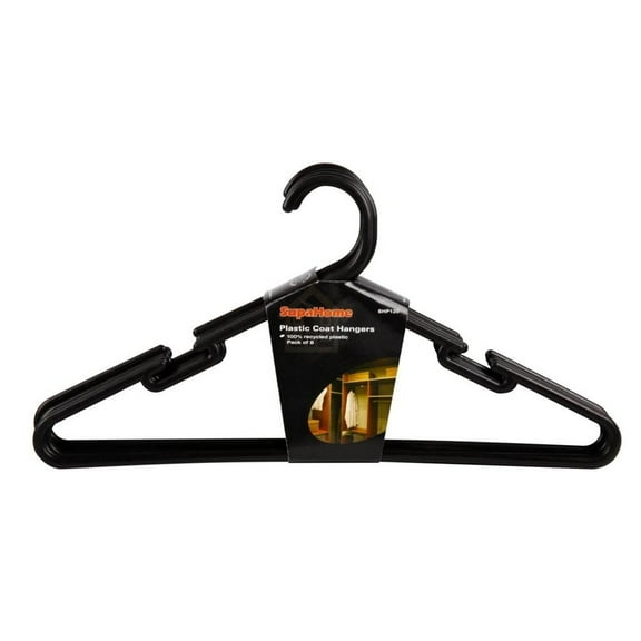 SupaHome Plastic Coat Hangers (Pack Of 8)