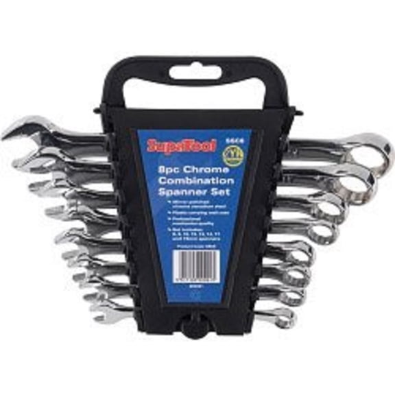 SupaTool Chrome Combination Wrench Set (8 Pieces)