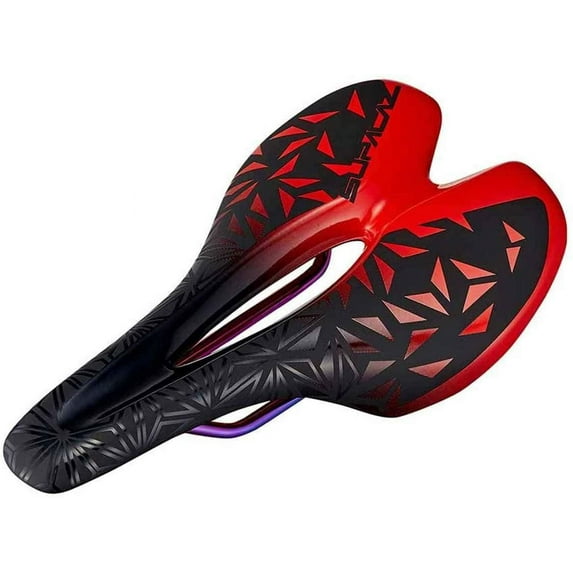 Supacaz Ignite Ti Saddle: Red, 143mm