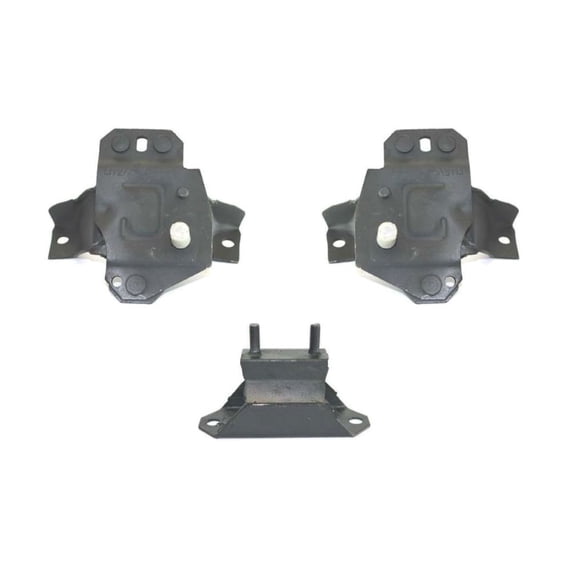 Supagat 3pcs Engine Motor Mount Set Kit Front Rear Left Driver and Right Passenger Side Rubber V8 for Ford for Mustang 5.0L 1984-1993